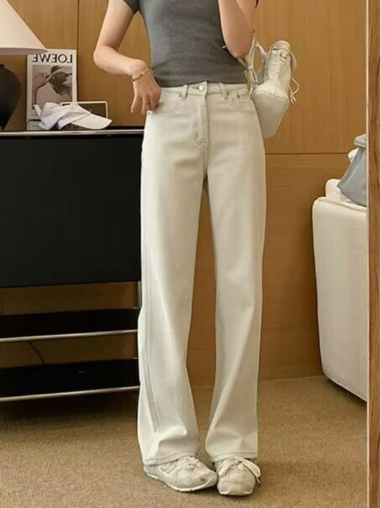 

Twin Grey & White Cows Warp & Weft Slimming High Waist Wide-Leg Stretch Pants for Women XL
