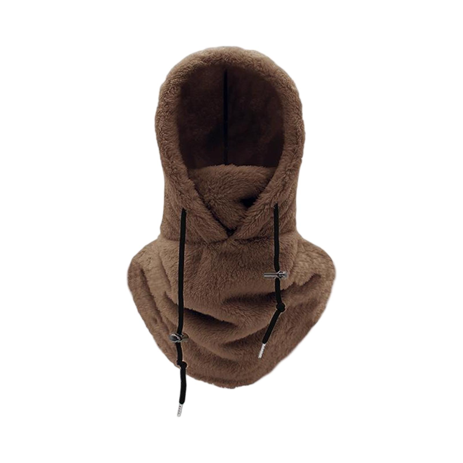

Зимняя уличная велосипедная шапка, спортивная ветрозащитная шапка, утепленный шарф, головной убор, флисовая маска для лица, теплая шапка One Size коричневый