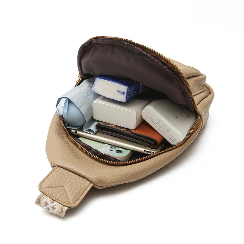 Women's Chest Bag Wide Shoulder Bag Vintage Crossbody Bag