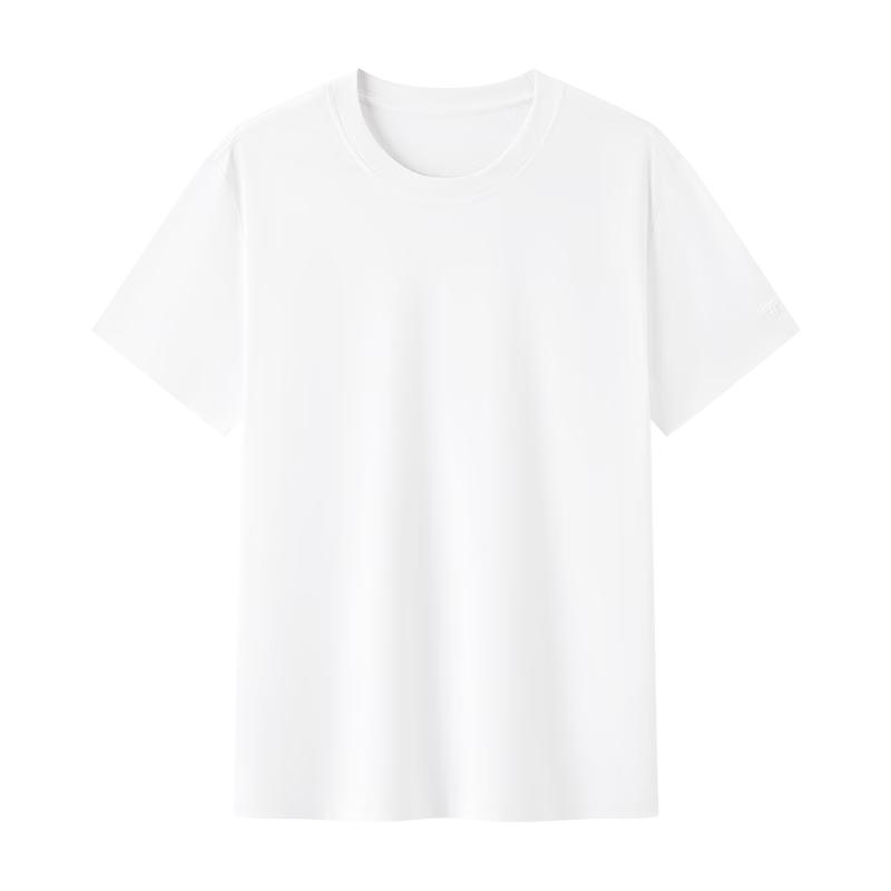 Thumb White Tee Men's Bonded Cool-Feel Cotton Short Sleeve T-Shirt