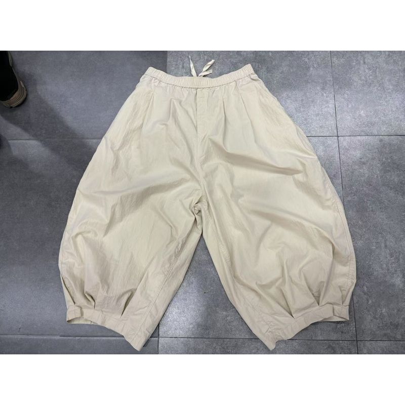 

Ежедневный заказ Однотонные брюки-баллоны для женщин 2025 Лето Новое поступление Милые большие размеры На резинке с завязками Высокая талия Брюки из чистого хлопка Beige White All yards(Waist 68-102)