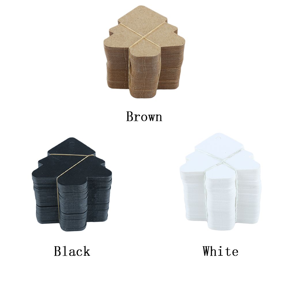 Kraft Cards Labels Paper Cards Gift Tags Christmas Tree Shape Hang Tag Christmas Party Decoration