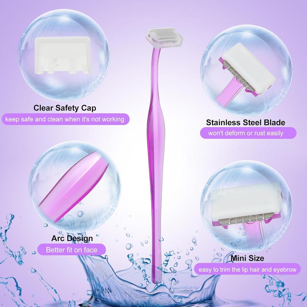 12 PCS Small Eyebrow Razors, Mini Face Shavers Facial Hair Removal Eye Brow Razors Microblades Eyebrow Shaper Beauty Tools Accessories for Women Men