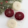 Wine Red Flocked Christmas Balls Pendant Merry Christmas Decor  Wedding Party Ornaments