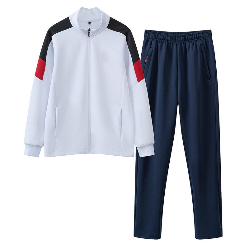 Unisex Autumn Academy Style Stand-up Collar Sportswear for Middle School
