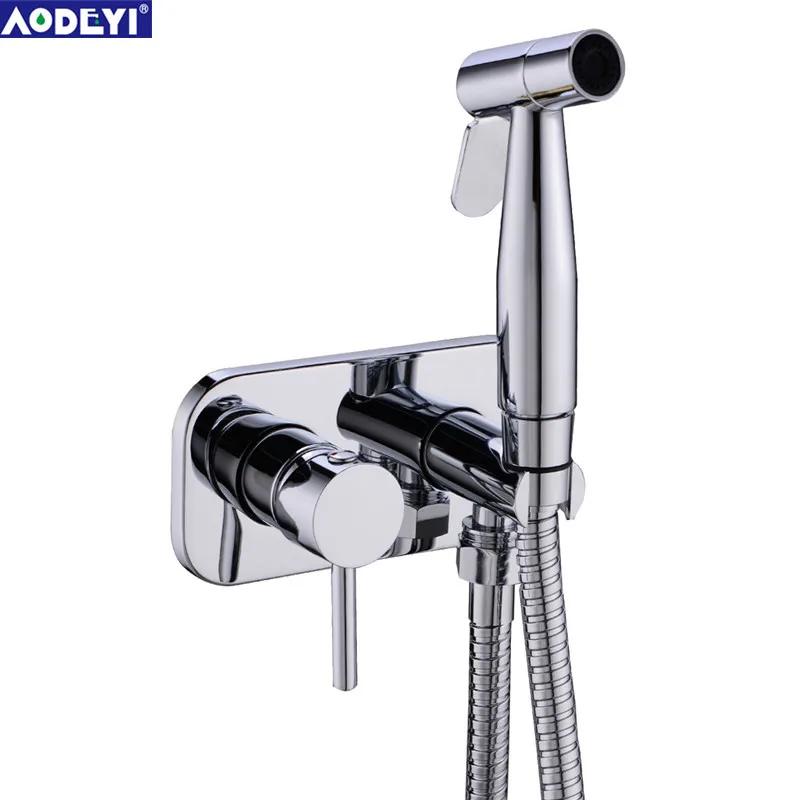 Brass Toilet Bidet Spray Handheld Cleaning Diaper Hot Cold Black Bathroom Shower Set Gold Douche Kit Portable Sprayer Jet