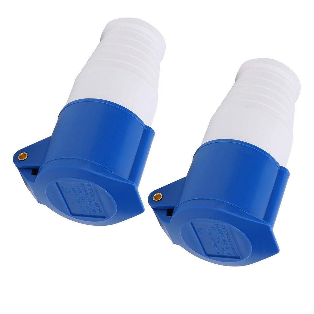 2Pcs Industrial Power Connector 3Pin 1Phase ExplosionProof Waterproof 16A 3 Hole 220250V