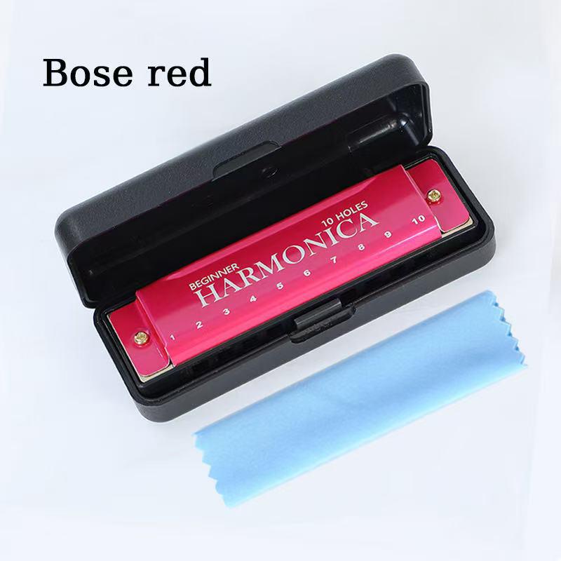 

Colorful 10-Hole Metal Harmonica for Beginners - Perfect for Children and Adults Learning to Play