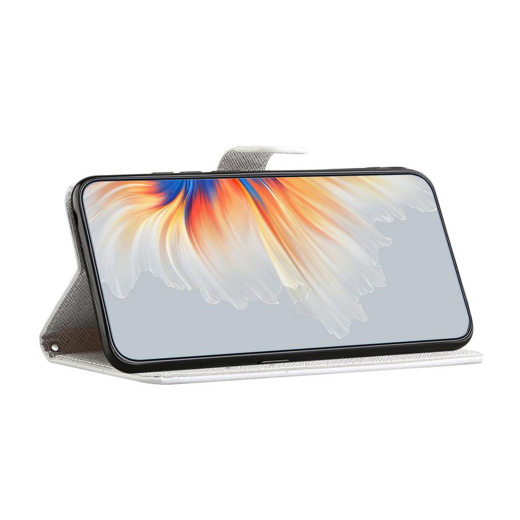 Etui portfelowe dla Motorola Moto G56 5G/G66j 5G/G66y 5G Wzór Nadruk PU Skórzany Pokrowiec na Telefon Tekstura Krzyżowa