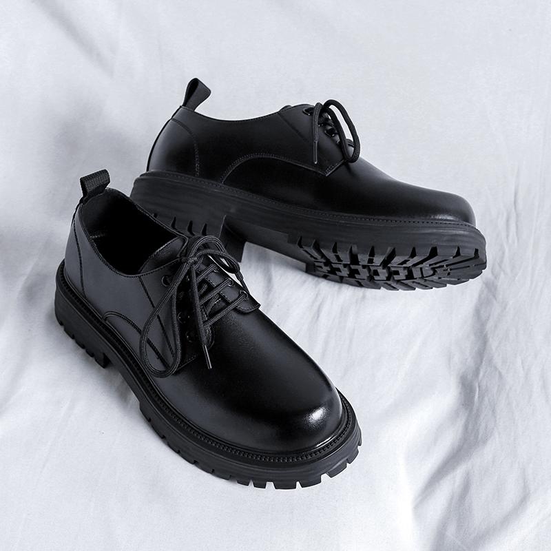 Luxury Brand Men's Formal Shoes New Thick Soled Casual Leather Business Shoes High Quality Designer Outdoor Work Dress Shoes