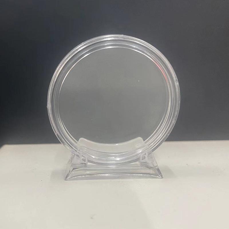 Transparent Coin Holder Capsule Case Storage Box With Stand For Collectable Medals Coin Collection Home Supplies