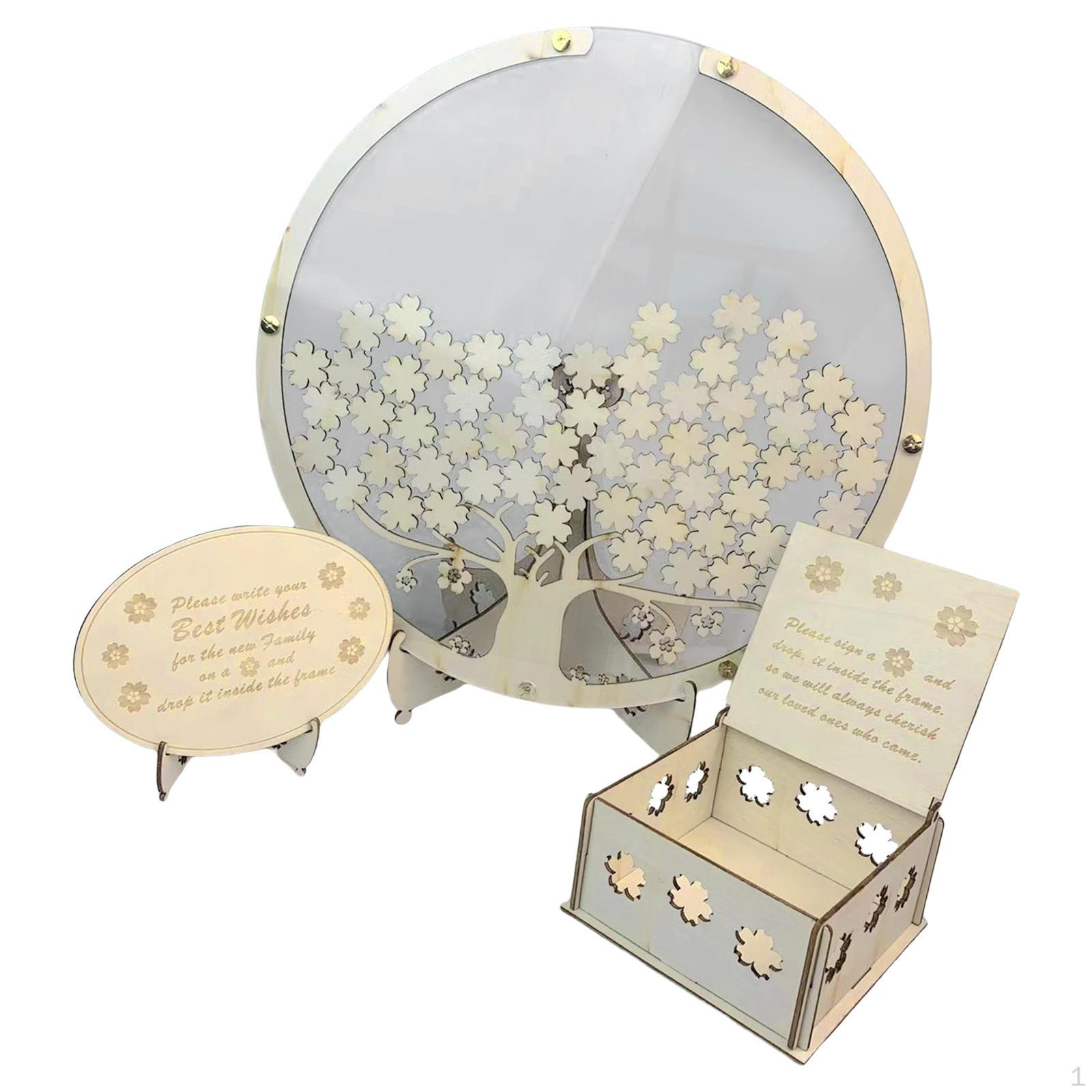 Книга пожеланий для гостей, ящик для dropping, подписи гостей, декорация, принадлежности для вечеринки на свадьбу, церемонию, 60pcs Flowers