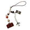 Vintage Style Airplane Charm Phone Strap Adjustable Length Suitcase Pendant for Personalized Fashion and Versatile Use