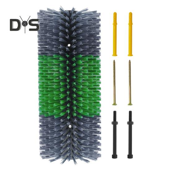 Livestock Scratching Brushes Cow Scratcher Brush with Screws for Back Itch Relief Goat Cleaning Grooming Post Brush for Horse Pig Cattle Supplies