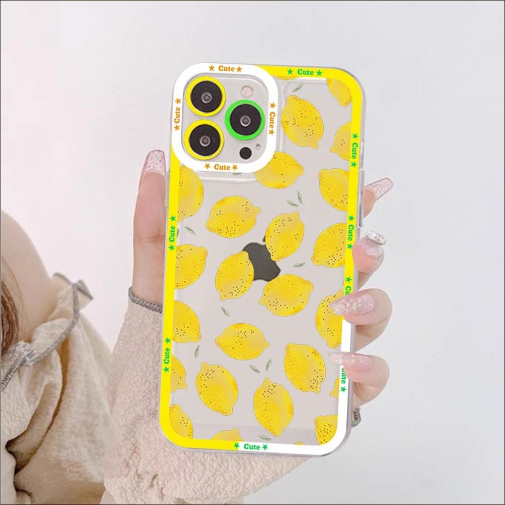Fruit lemon Phone Case For iPhone 14 13 12 11 Pro Max XS X XR SE 2020 6 7 8 Plus Mini Protective Cover