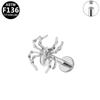 G23 Titanium Legering Mode Piercing Sieraden: Oorbel met Interne Schroefdraad Paardenoog Zirkonia