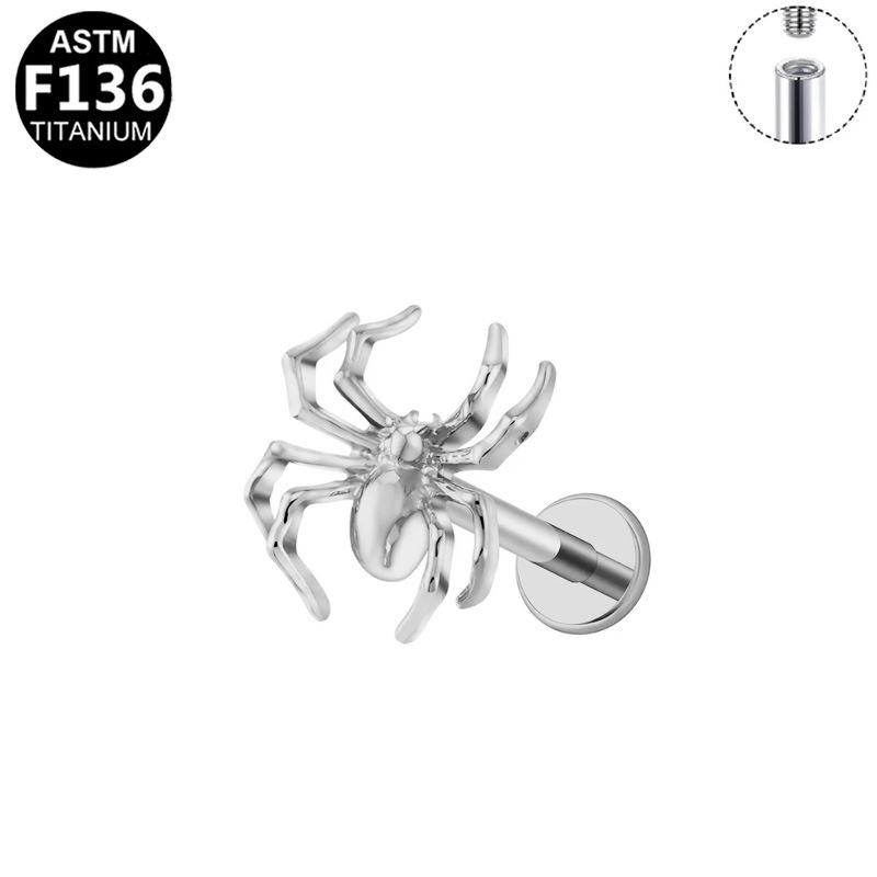 G23 Titanium Legering Mode Piercing Sieraden: Oorbel met Interne Schroefdraad Paardenoog Zirkonia
