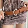 Minimalist Wide Waist Belt Black White Brown Dress Jeans Belt Vintage Women's Belt  Streetwear