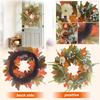 Artificial Pumpkin and Leaf Wreath 40/45cm Fall Harvest Decorative Door Wreath with Faux Berries and Foliage for Seasonal Home Decor