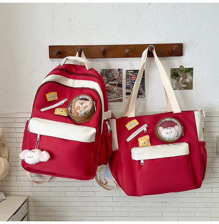 School bag high value fresh and sweet ins make-up bag handbag high school students large capacity