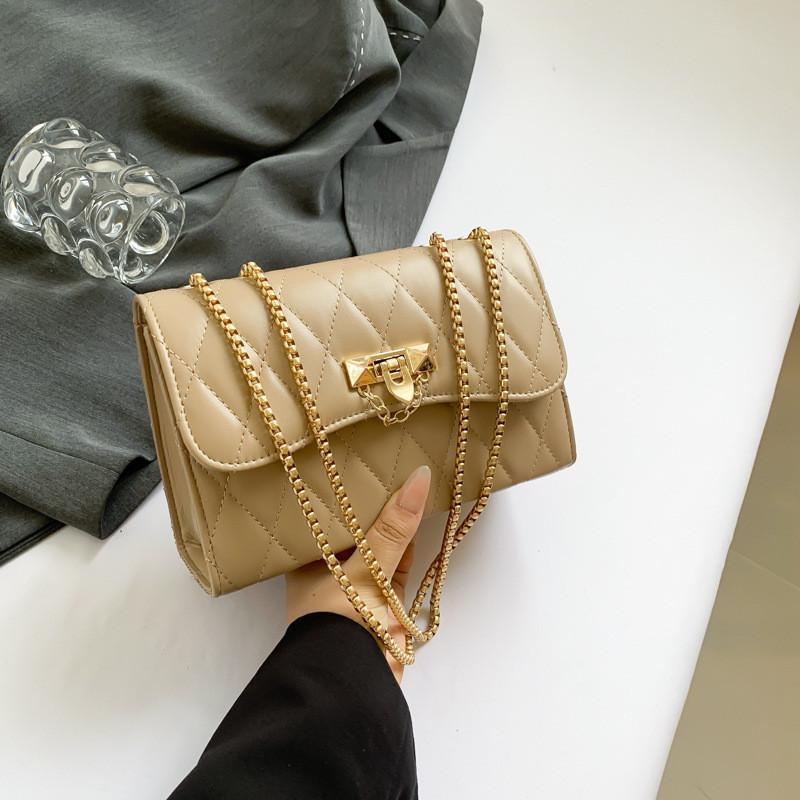 Schicke Vintage-Kette Kleine quadratische Tasche Trendig Sommer 2024 Schulter Crossbody