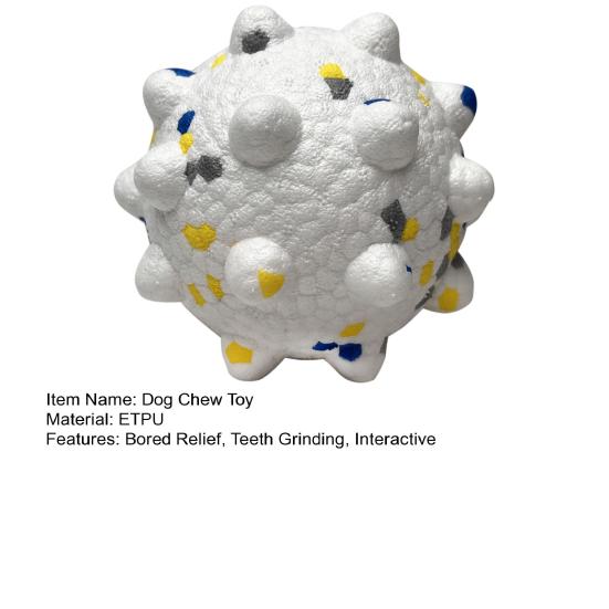 Indestructible Dog Chew Toy Tough Dog Teething Ball for Aggressive Chewers Interactive Popcorn Bouncy Balls for Large Medium Small Dogs