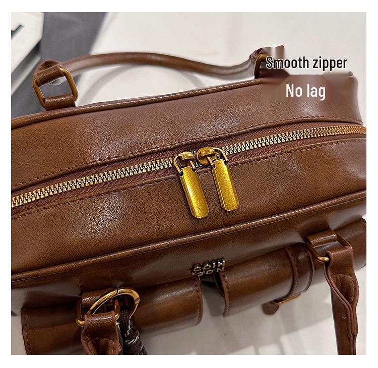 Trendy přeshraniční retro taška přes rameno s velkou kapacitou: Podzimní/zimní texturovaná všestranná taška přes rameno pro dojíždění