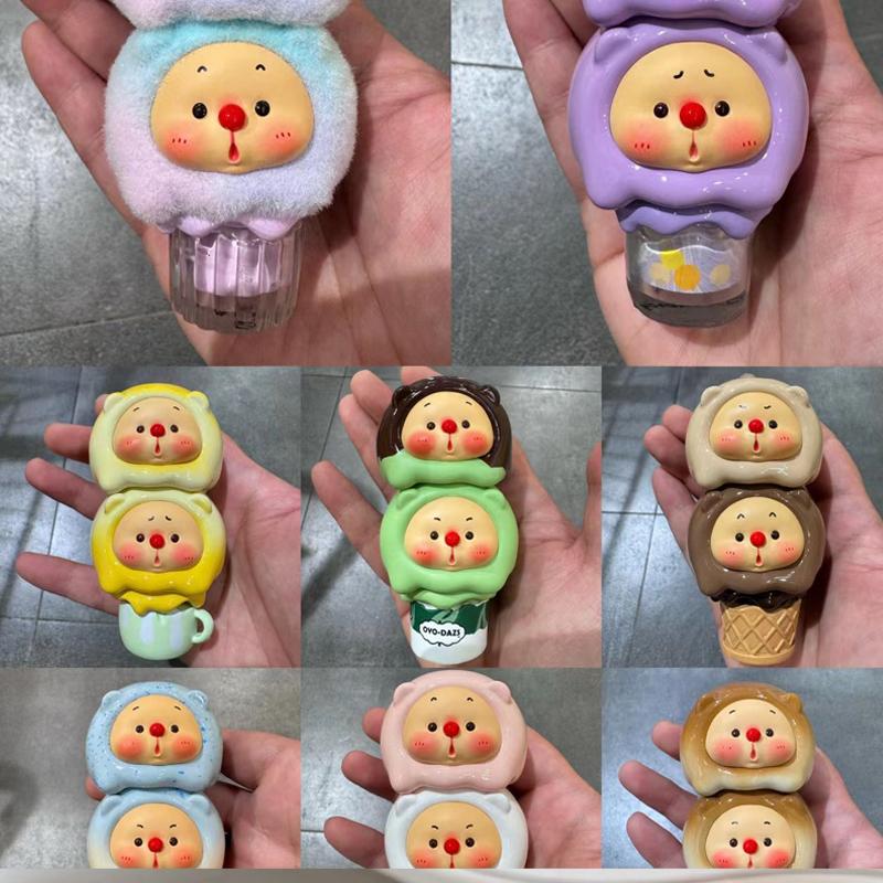 Oyo Bear Cub Ice Cream Series Anniversary Stackable Blind Box Trendy Mini Doll Gift Garage Kit Ornament Kids Gift Toy