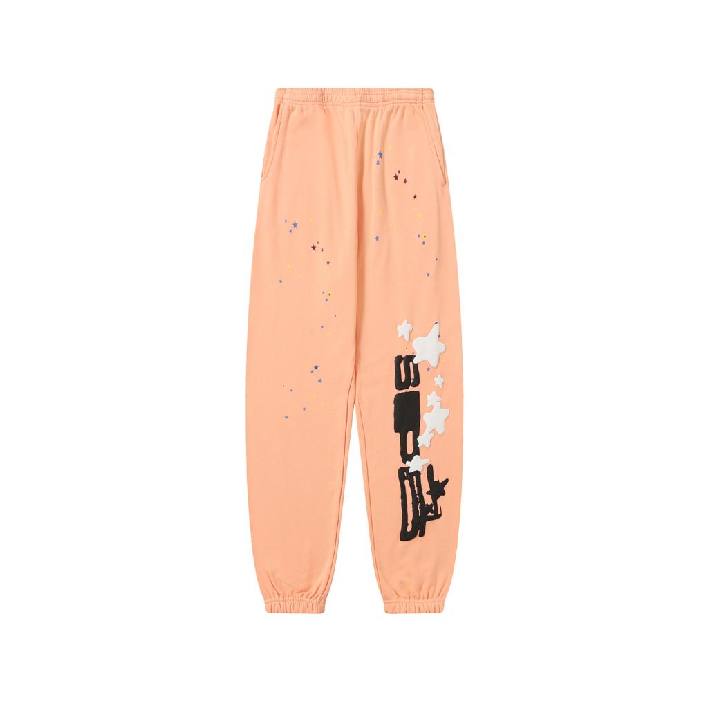 A high-quality SP5DER spider web foam printed hoodie, European and American large-size loose sweater.
