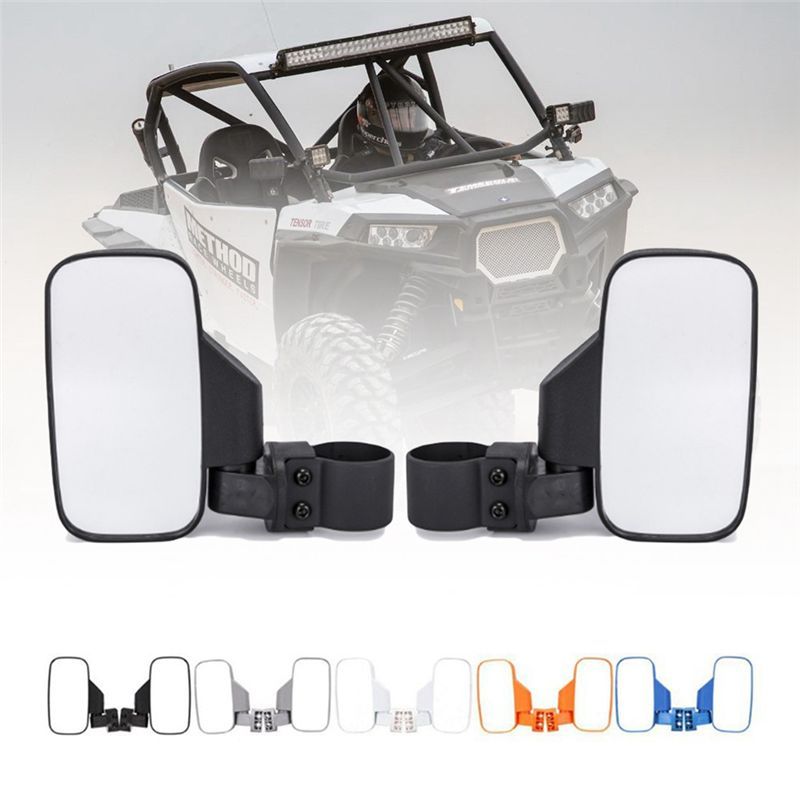 GOODDTC2 Suitable for UTV/ATV Side Mirrors Beach Bikes All-Terrain Off-Road Vehicles Conversions White