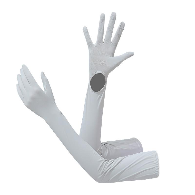 Sonnenschutz-Ärmel Nylon Eis-Ärmel Damen Ultraviolette Strahlen für Sommer-Fahrten und Autofahren Verlängerter Armschutz Integriertes Eis-Seide Dünnes Modell