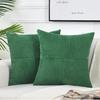 2PCS/Set Corduroy Striped Square Cushion Covers 45*45CM Soft Splicing Throw Pillow Covers for Couch Bed Chair Home Decor