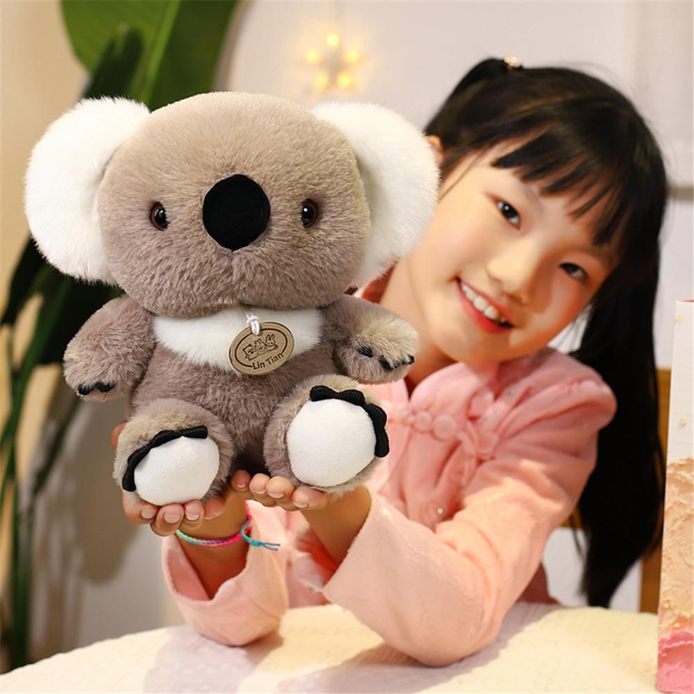 Adorable Plush Koala Toy Sitting Pose Cuddly Cartoon Doll Girls Kid Holiday Gift