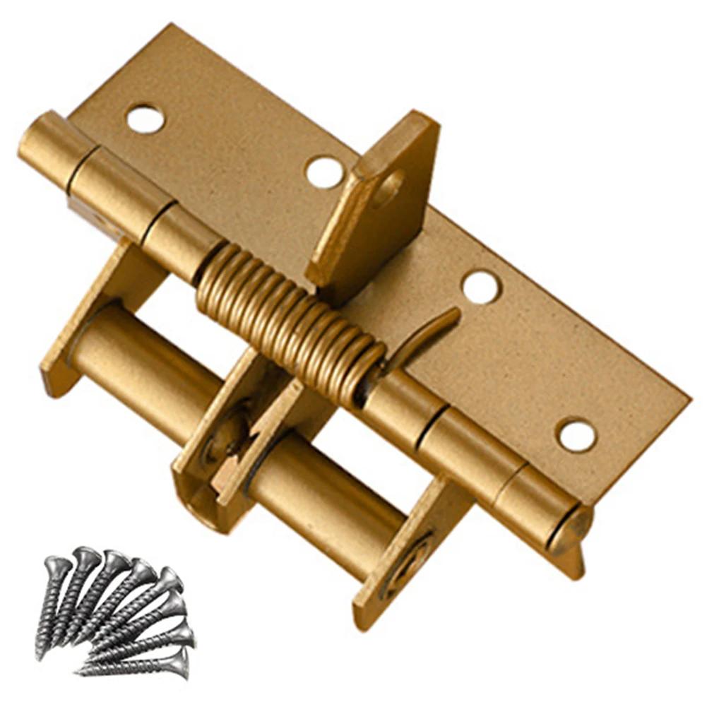 Self Closing Door Hinges Invisible 4 Inch Spring Door Hinge 90-Degree Positioning Heavy Duty Hinges Anti-Rust Household Hardware