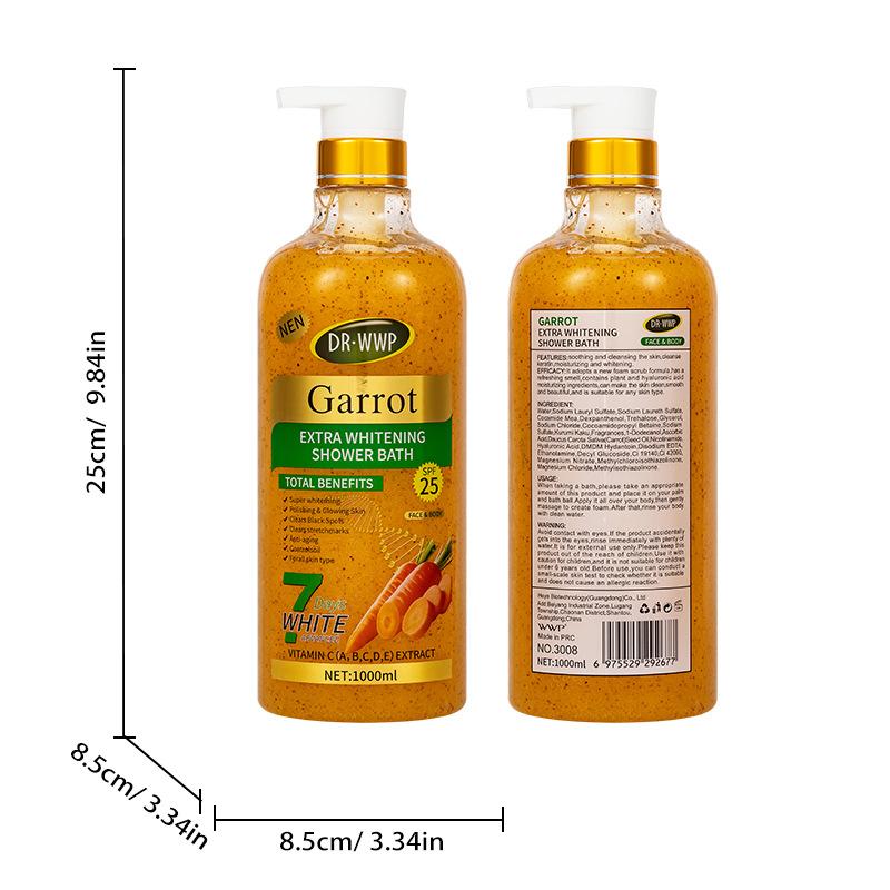 Gel Douche Exfoliant Curcuma Parfum Longue Durée Nettoyant & Exfoliant Gel Douche Pot Extra Large 1000ml