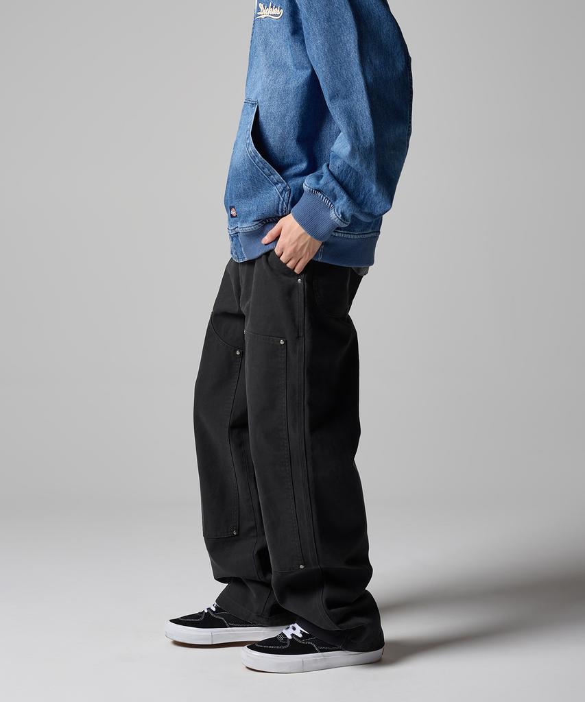 DICKIES Stonewashed Duck Canvas Double Knee Pants Black