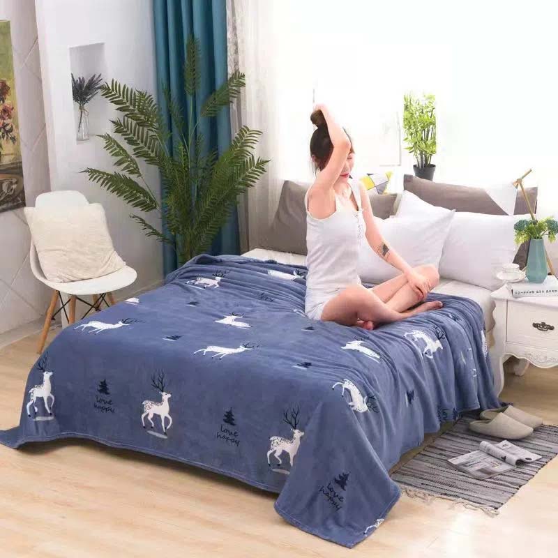 Flannel Blanket Bed Sheet Cover Blanket Fleece Quick Warm Soft Fabric Household Bedding Available In Four Seasons