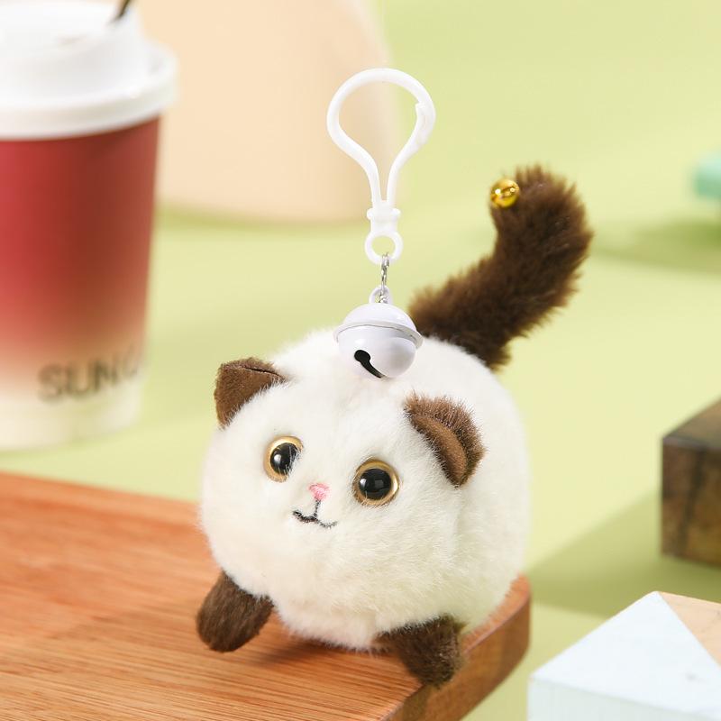 Le Ji Er Capybara Plush Toy Keychain with Wagging Tail & Bubble Blowing Pendant