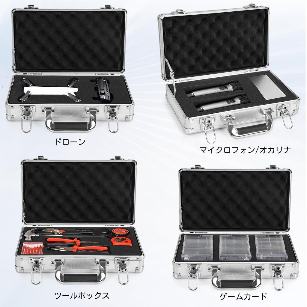 TORIBIO Aluminum Tool Large Attache Case with Block Protective Tool Case for Precision High Dedicated Storage Impact Resistant Case, Cushioning,