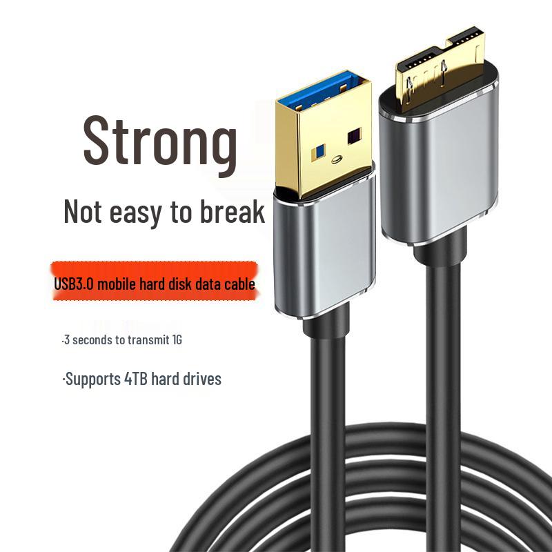 

USB 3.0 Data Cable for External Hard Drive, Compatible with Note 3/S5, A-Male to Micro-B. 0.25m