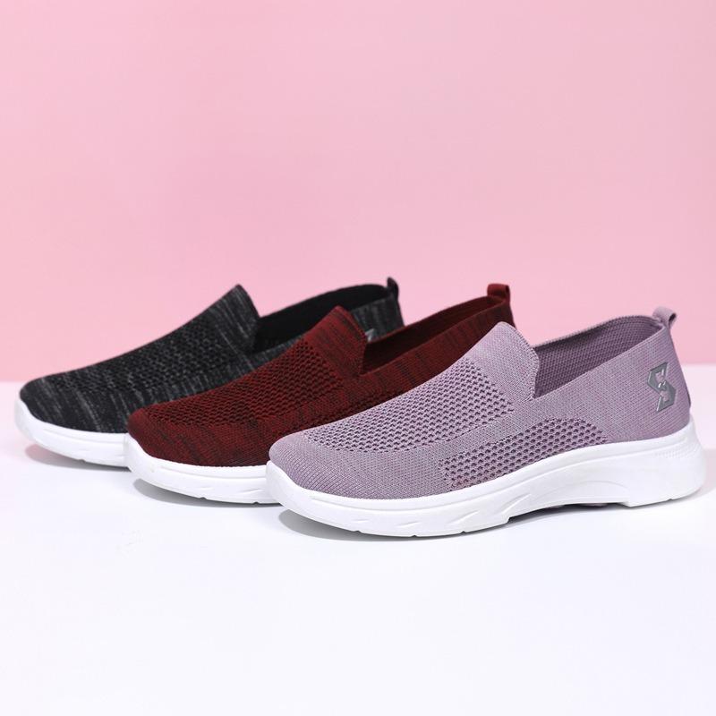 Women's Shoes, Sports Shoes, Spring and Autumn New Soft-soled Cloth Shoes, Breathable Mesh