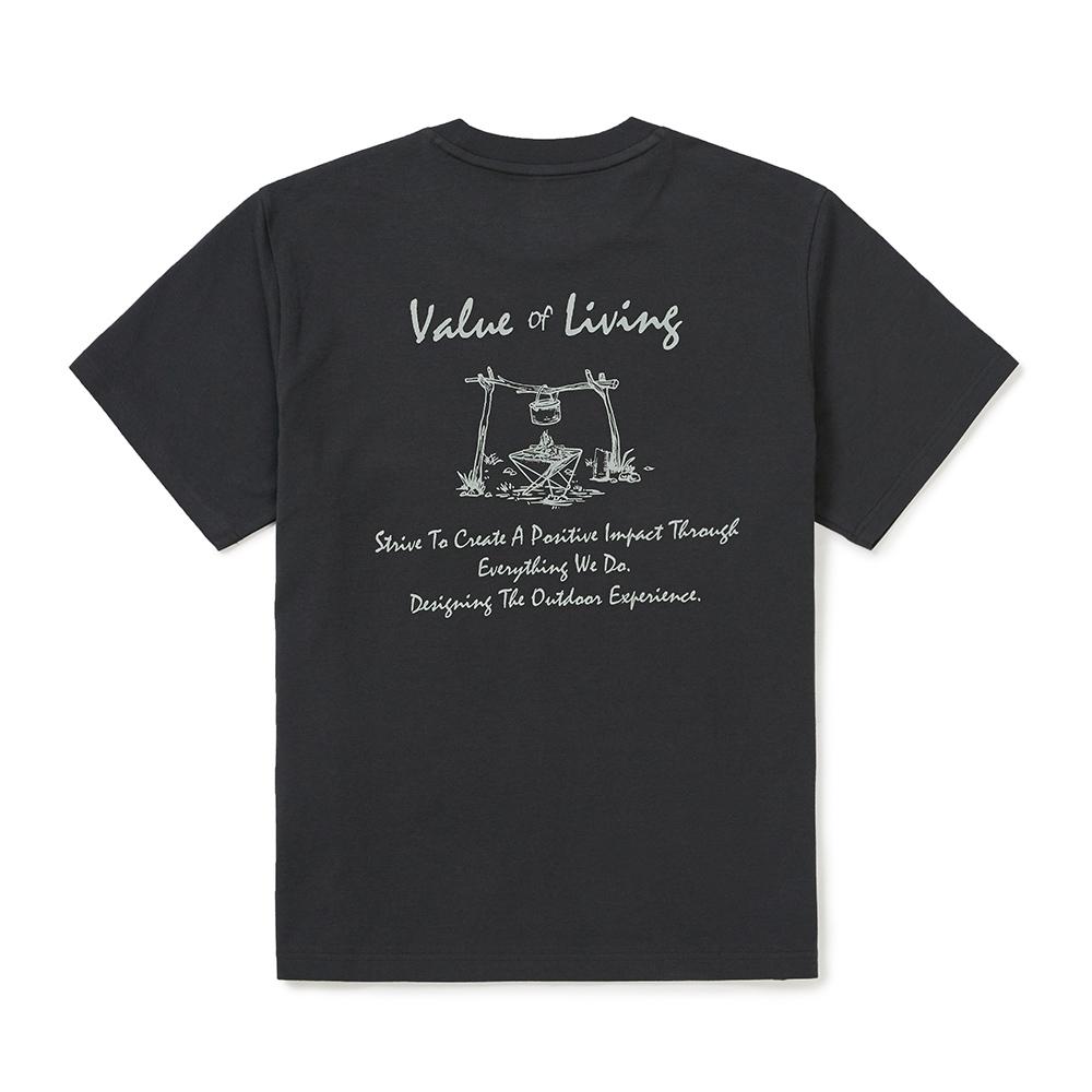 [Snowpeak] Sorona Camper Short Sleeve T-Shirt Dark Charcoal (S25MMFTS06)