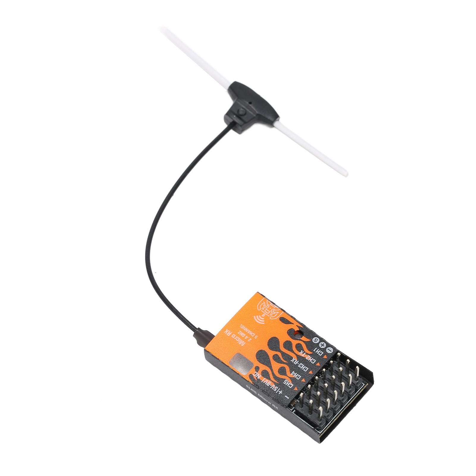 

ExpressLRS Micro Receiver, 5-Channel PWM Output IPEX MHF ELRS Micro Module with T-Antenna, ExpressLRS Receiver Module for RC Helicopter Car Boat