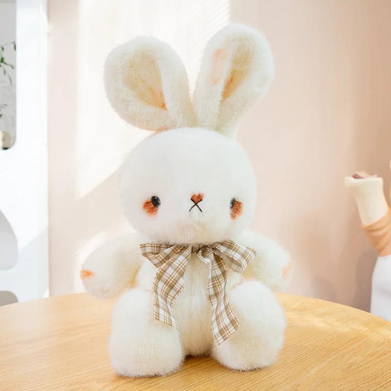 Cuddly Smoky Makeup Rabbit Bear Plush Toys Stuffed Cartoon Doll Warm Lovely Kids Appease Doll Party Decor Funny Gift