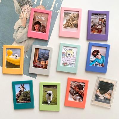 3 Inch Magnet Photo Frames 5pcs Colourful Mini Film Photo Frames DIY Decorative Display Stand Photo Frames Home Decor