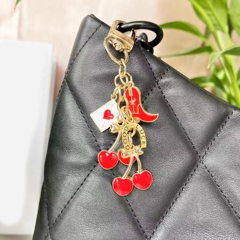 Unique Cherry Keychain Bag Charm Cherry Keychain Purse Charm Key Adornment For Adding Flair To Women's Handbags