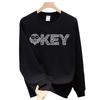 Long-Sleeved T-Shirt Light Luxury Round Neck Green Men'S Trendy Brand European Pure Cotton Trendy Printing Niche Fashion High-End T-Shirt