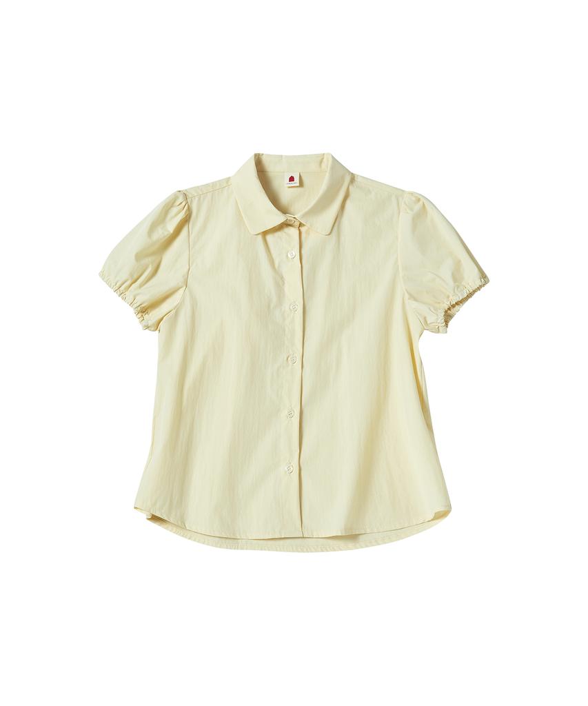 COMONINOZ W Puff Collar Shirt [Yellow]
