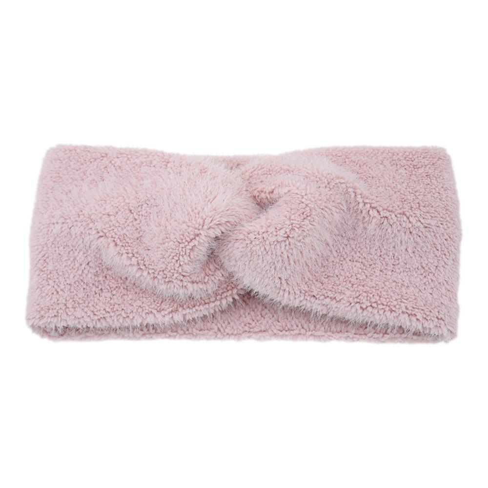 Europeisk og amerikansk plysj kryssstrikket pannebånd: Varme høst/vinter ørevarmere og hårtilbehør