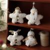 White Plush Doll Christmas Tree Ornament Cute Hanging Decoration For Christmas Holiday Decor Christmas Doll Hanging Decor